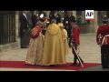 Guests, bride and groom arrive at Westminster Abbey for Kate and William's wedding