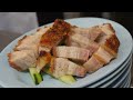 crispy pork and roast chicken! waiting in line at a Michelin restaurant - malaysian street food