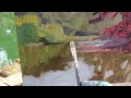 PLEIN AIR oil painting BLUE HERON LAKE san francisco CALIFORNIA