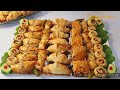 5 feuilletés faciles,pour vos apéritifs dinatoires,buffet(pâte feuilletée du commerce)