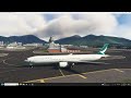 Hong Kong ILS07L PMDG 777-300ER Vatsim ATC