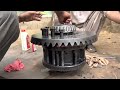 Defferential Gear and Front Axle of Caterpillar was Completely destroyed || Expert Mechanic Fixed it