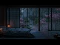 Gentle Rain On Windowpane 🌧️ Relaxing Nature Rain Sounds For Sleep & Study 🌸 Ambient Rainfall Sounds
