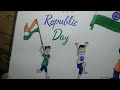 Republic day special drawing | Kids holding Indian flag | SAAD