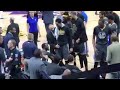 Draymond Green arguing with Kevin Durant during the warriors loss to kings 106-109