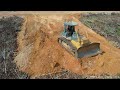 Wonderful Big Dozer Push The Ground Hold On Forest Making New Road