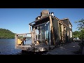 Living on a 4 Season Houseboat - Beautiful Floating Tiny House!