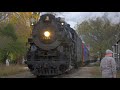 Large Historic Steam Locomotive Backing Up