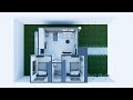 CASA DE 8X8 MODERNA DE UNA PLANTA CON DOS RECÁMARAS | DISEÑO DE CASA 64 M2