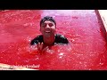 World's Largest Jello Pool- Can you swim in Jello?