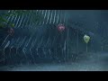 INSOMNIA RELIEF [FALL ASLEEP FAST] Heavy Rain on Tin Roof, Mighty Thunder & Wind | Real Thunderstorm
