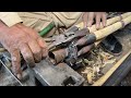 How an Old Man Build Bamboo Umbrella out of Bamboo