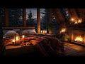 Winter Cabin ASMR: Crackling Fireplace and Snowfall Sounds for Deep Relaxation