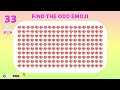 Find the Odd Emoji 2 😎👁 ㅣEasy, Medium, Hard