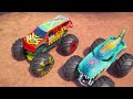 Monster Trucks Team Up to Take on Crushzilla! 🦍🤖 + More Cartoons for Kids | Hot Wheels