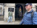 Idiot Girl Mocks King's Horse and Gets Caught on Camera