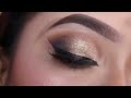 Smokey glitter eye makeup Tutorial || Step by step easy party/ Festival eye makeup || Shilpa