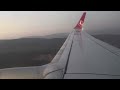 Turkish Airlines B737-800 Takeoff Out of Bodrum (TC-JVA)