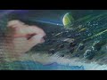 ASTEROIDS AND PLANETS - OIL PAINTING - 