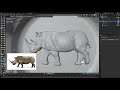 How to Sculpt a Bas Relief in Blender | Rhino Ring Part 2
