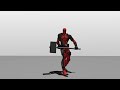 Deadpool hammer hit animation