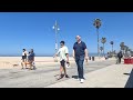 Venice Beach Boardwalk Tour - 4K-- Early summer day.