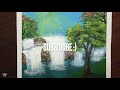 Painting of Waterfall for Beginners | Step by Step Painting of Waterfall |Acrylic Painting Waterfall