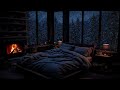 I fell asleep in 5 minutes! Winter fireplace and snowstorm sounds for deep sleep