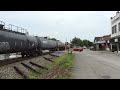 RJ Corman 7181 (Great K5LA) leads EMD Trio on Mixed Freight W/ Logs - Powell, TN (7/26/2024)