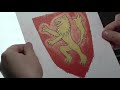Game of Thrones - House Lannister banner drawing pt 8 (crimson and finishing up)