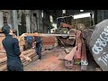 Amazing Sawmill Wood Cutting - Giant Wood Saw That Works Continuously Powerful Cut Super Large Wook