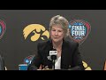 Lisa Bluder press conference after Iowa's loss to South Carolina in the national championship game