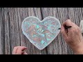 #1545 Stunning Iridescent 'Crushed Velvet' Resin Heart