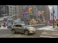 Manhattan Snow Storm - Snowing In New York City - NYC Snowfall Walking Tour