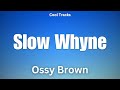 Ossy Brown - Slow Whyne (Audio)