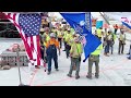 Iron Workers Local 25 Install The Last Steel Crossbeam  | Gordie Howe International Bridge