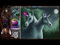 🦄 I Painted a 2 Headed Frankenstein Unicorn | Digital Painting in Krita 🦄