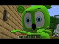 JJ and Mikey HIDE from Scary Gummy Bear.EXE in Minecraft Challenge Maizen Security House