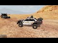 mad max apocalypse cars race on the long bumpy desert road (beamng drive)