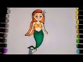 How to Draw cute Mermaid 💓 // Cute Mermaid Drawing Tutorials