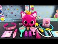 5 minutes satisfied with unboxing red touch fox makeup and dressing up game Hello Kitty toy set ASMR