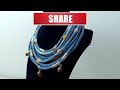 Necklace made from old jeans: elegant and unusual