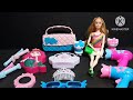 7mins satisfying barbie with hellokitty  beauty and accessories |asmr