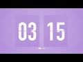 15 Min Countdown Flip Clock Timer / Simple Beeps 🫐 🔔