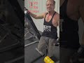75 YO paratrooper doing high incline crunch with 10lb weight x 30 reps
