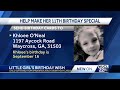 Little girl with Spina Bifida asks for cards for her 11th birthday