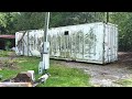 Rolling a Shipping Container on Logs