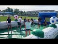 kids enjoyed playing various soccer activities including Human Foosball with our CRFC coaches