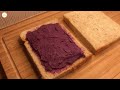 【30種吐司創意料理】紫薯芋頭肉鬆三明治 :: Purple Sweet Potato Taro pork floss sandwich :: 當日一餐 meal of the day