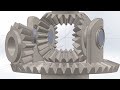 Differential Gear Mechanism Animation SolidWorks Motion Analysis How Differential Gear Mechansm Work
